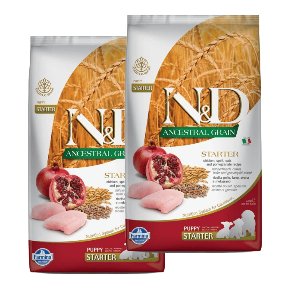 Farmina N&D Chicken & Pomegranate Ancestral Grain Starter Puppy Dog Dry Food Dogs- Dry Food Farmina N&D 5kg (2x2.5kg)