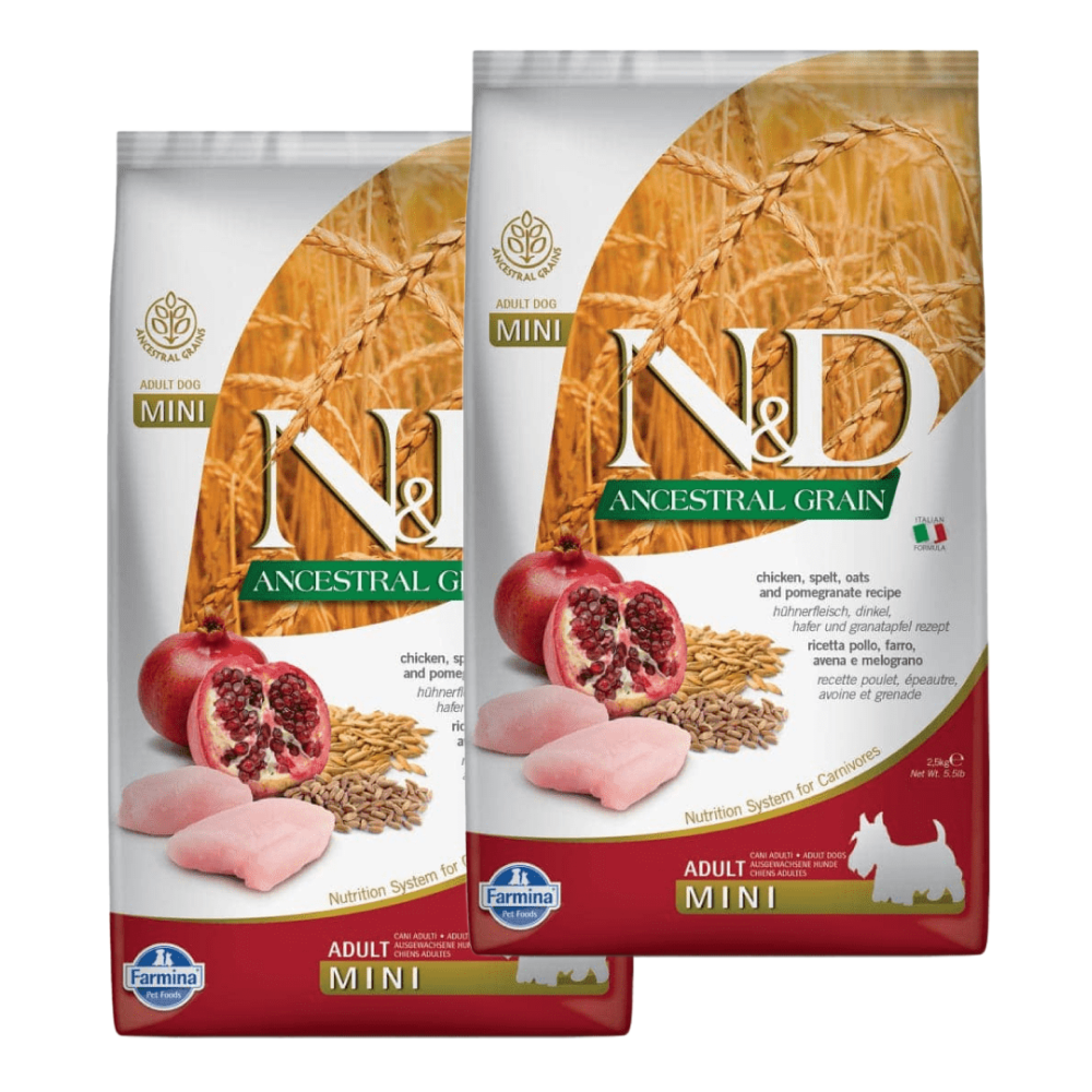 Farmina N&D Ancestral Grain Chicken & Pomegranate Adult Mini Dog Dry Food (Limited Shelf Life) Dogs- Dry Food Farmina N&D