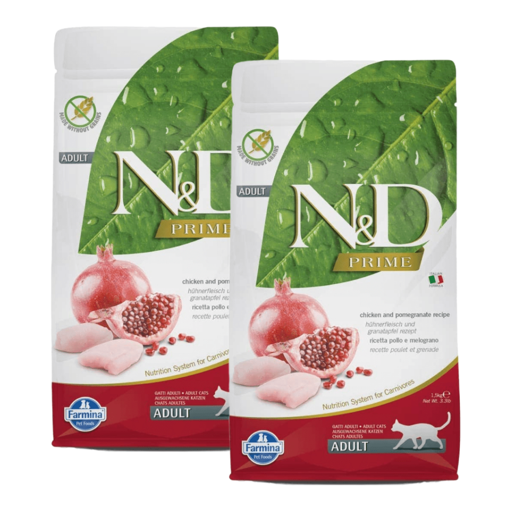 Farmina N&D Prime Chicken & Pomegranate Grain Free Adult Cat Dry Food Cats- Dry food Farmina N&D 3kg (2x1.5kg)