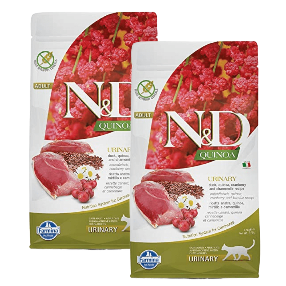 Farmina N&D Quinoa Duck Cranberry & Chamomile Grain Free Urinary Adult Dry Cat Food
