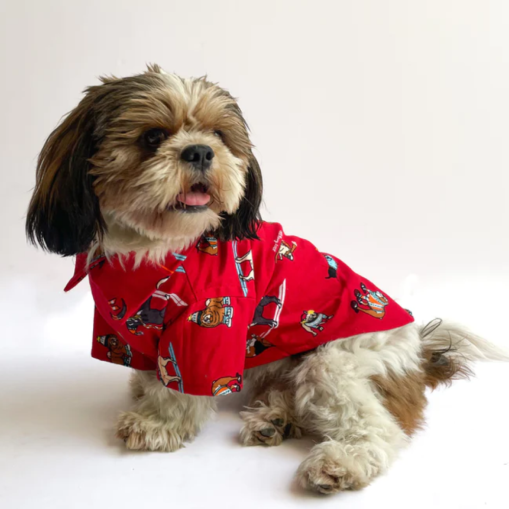 Pawgypets Warm Winter Pets Shirt for Dogs and Cats (Red)