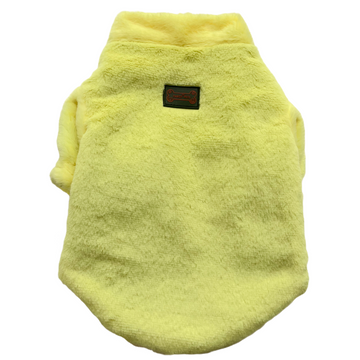 Pawgypets Fur Puffer Jacket for Dogs and Cats (Yellow)