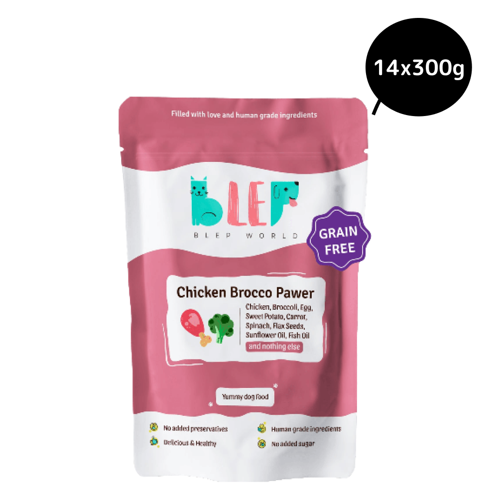 BLEP Chicken Brocco Pawer Dog Wet Food (300g)