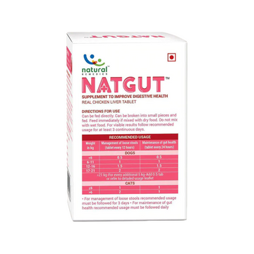 Natural Remedies Natgut Digestive Tablets for Dogs and Cats