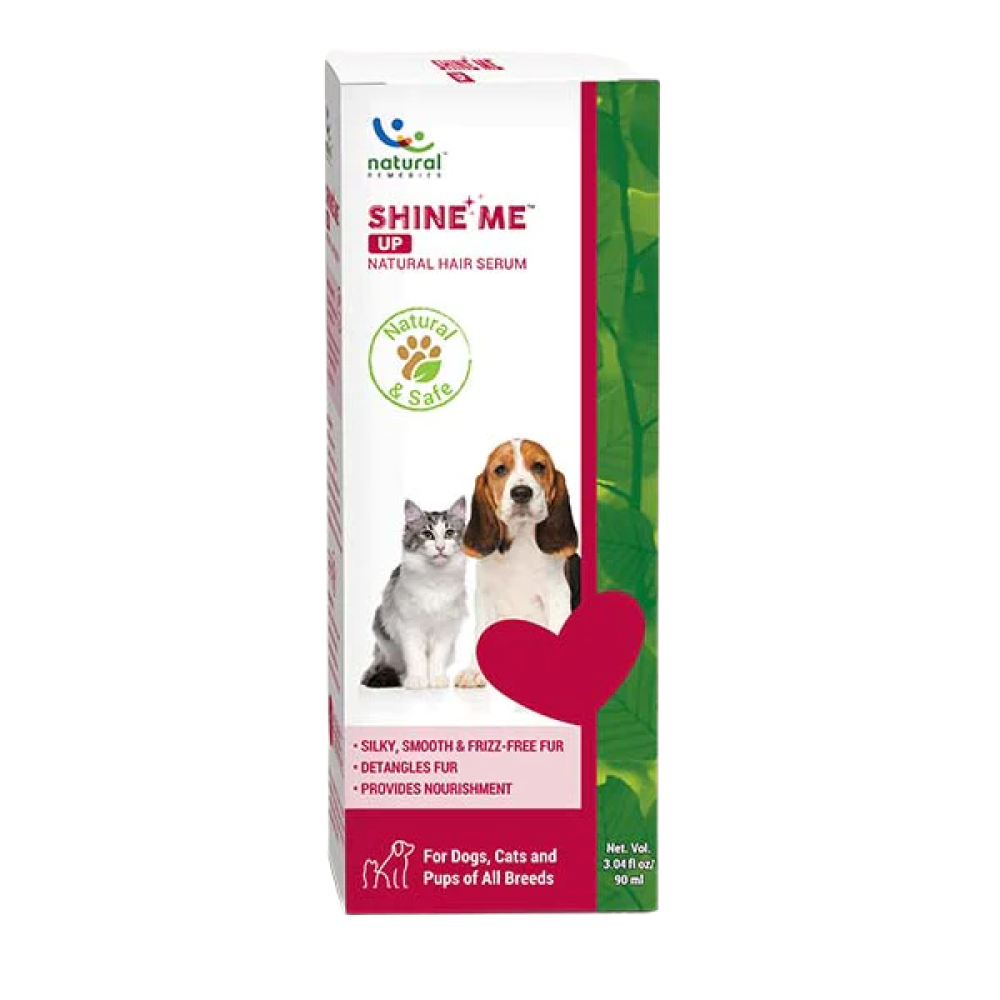Natural Remedies Shine Me Up Hair Serum & Henlo Chicken Pops High Protein Treats Dog Combo
