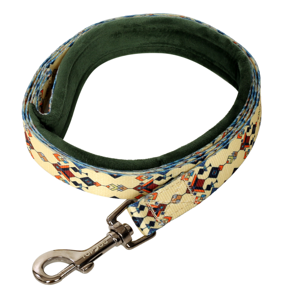 TopDog Premium Abstract Printed Nylon Leash for Dogs (Cream) Dogs-Collar, Leashes, harnesses TopDog Premium Dropship