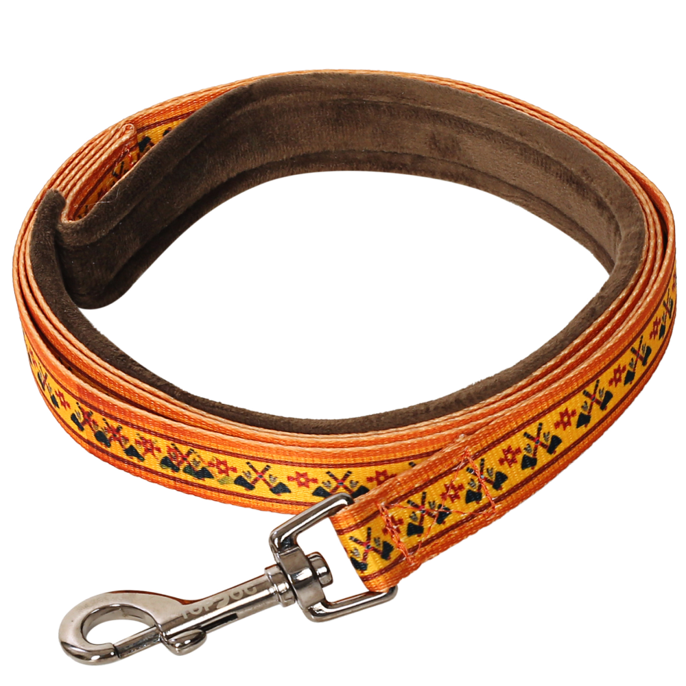 TopDog Premium Tribal Printed Nylon Leash for Dogs (Mustard)