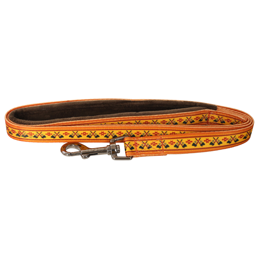 TopDog Premium Tribal Printed Nylon Leash for Dogs (Mustard)