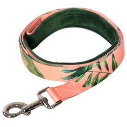 TopDog Premium Leaves Printed Nylon Leash for Dogs (Pink)