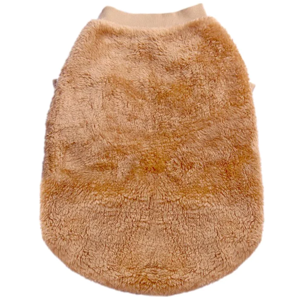 Petsnugs Camel Furry Sweater for Dogs and Cats (Camel)