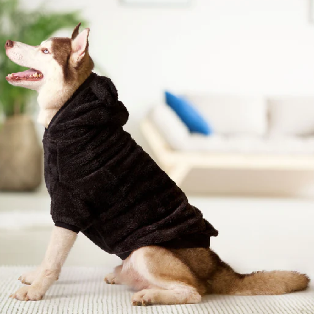 Petsnugs Furry Sweater for Dogs and Cats (Dark Grey)
