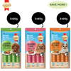 SmartHeart Chicken & Carrot, Chicken & Spinach and Chicken & Strawberry Dog Creamy Treat Combo Dog Treats + Others Smartheart 9x60g (36pcs)