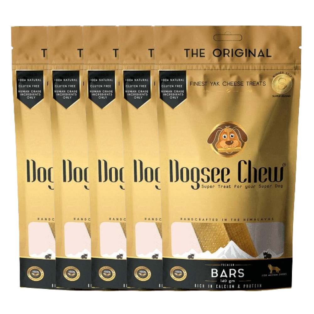 Dogsee Chew 100% Natural Yak Milk Bars Medium Breed Dog Treats Dog Treats + Others Dogsee Chew 5x140g