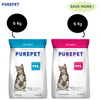 Purepet Ocean Fish and Tuna and Salmon Adult Cat Dry Food Combo Cats- Dry food Purepet 6kg+6kg