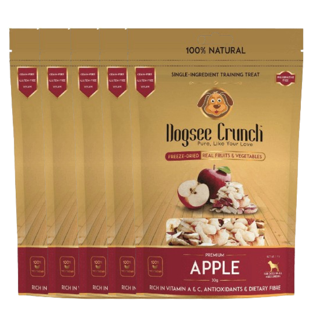 Dogsee Crunch Freeze Dried Apple Dog Treats Dog Treats + Others Dogsee Chew 5x30g