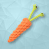 Skatrs Carrot Shaped Rope Chew Toy for Dogs and Cats (Orange) Rewards Both Toys Skatrs 21cm