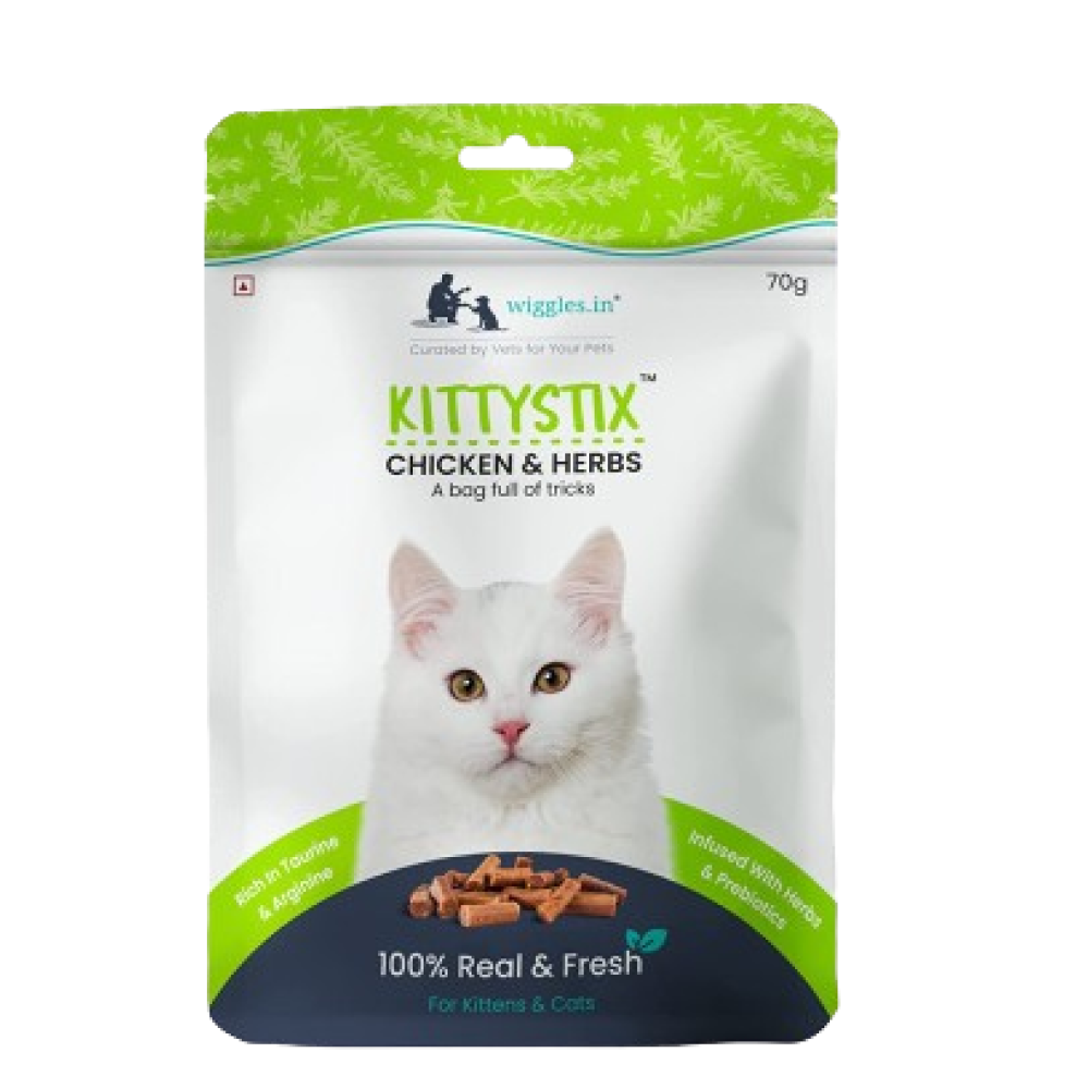 Wiggles Kittystix Chicken & Herbs Cat Treats