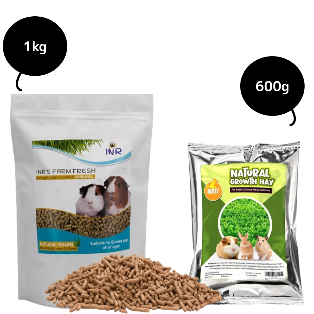 Boltz Natural Growth Hay for Rabbits Guinea Pigs and Hamsters and INR&