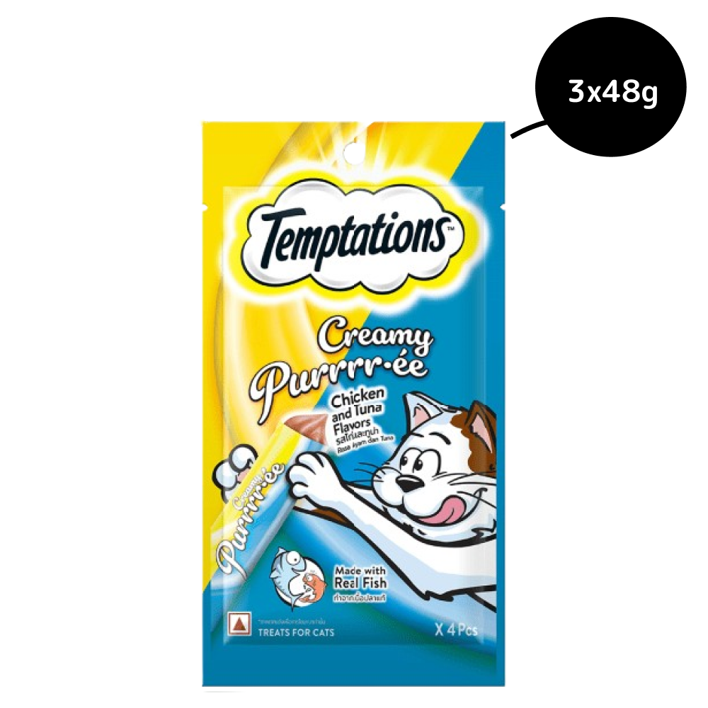 Temptations Creamy Purrrr ee Chicken & Tuna Cat Treats