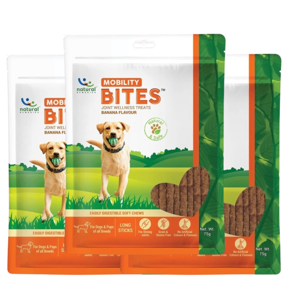 Natural Remedies Mobility Bites Chew Treats for Dogs Dog Treats + Others Natural Remedies 3x75g