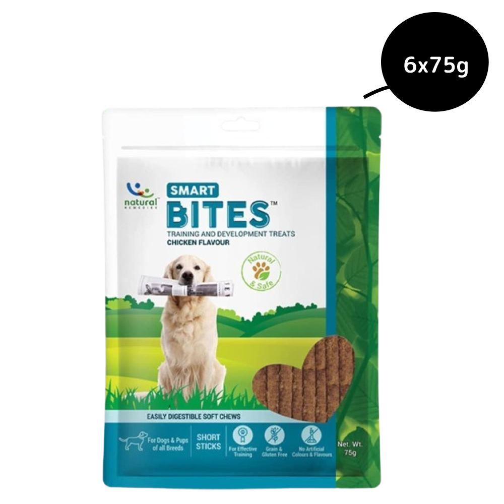 Natural Remedies Smart Bites Chew Treats for Dogs Dog Treats + Others Natural Remedies 6x75g