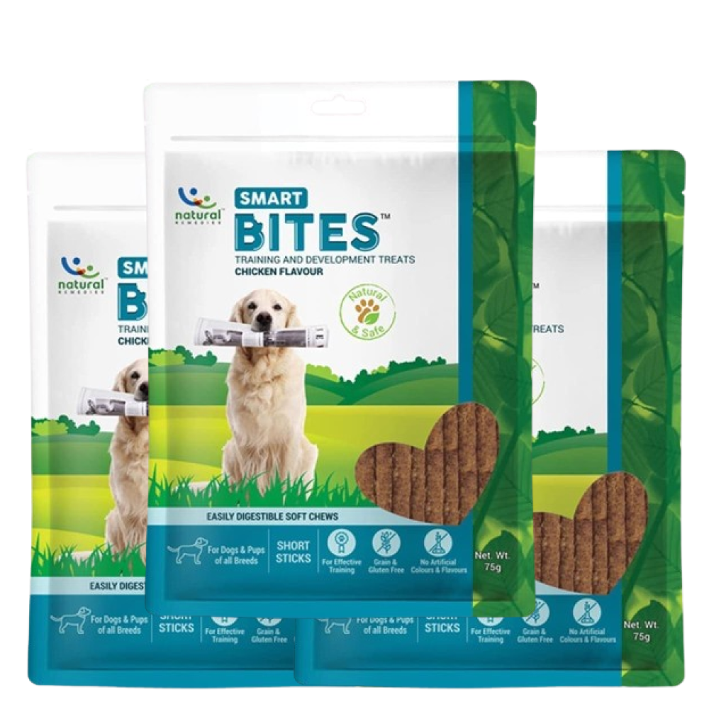 Natural Remedies Smart Bites Chew Treats for Dogs Dog Treats + Others Natural Remedies 3x75g