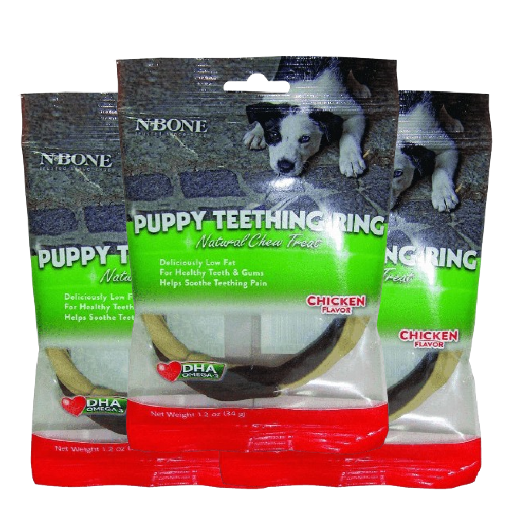 NPIC Chicken Flavour N Bone Puppy Teething Ring Dog Treats