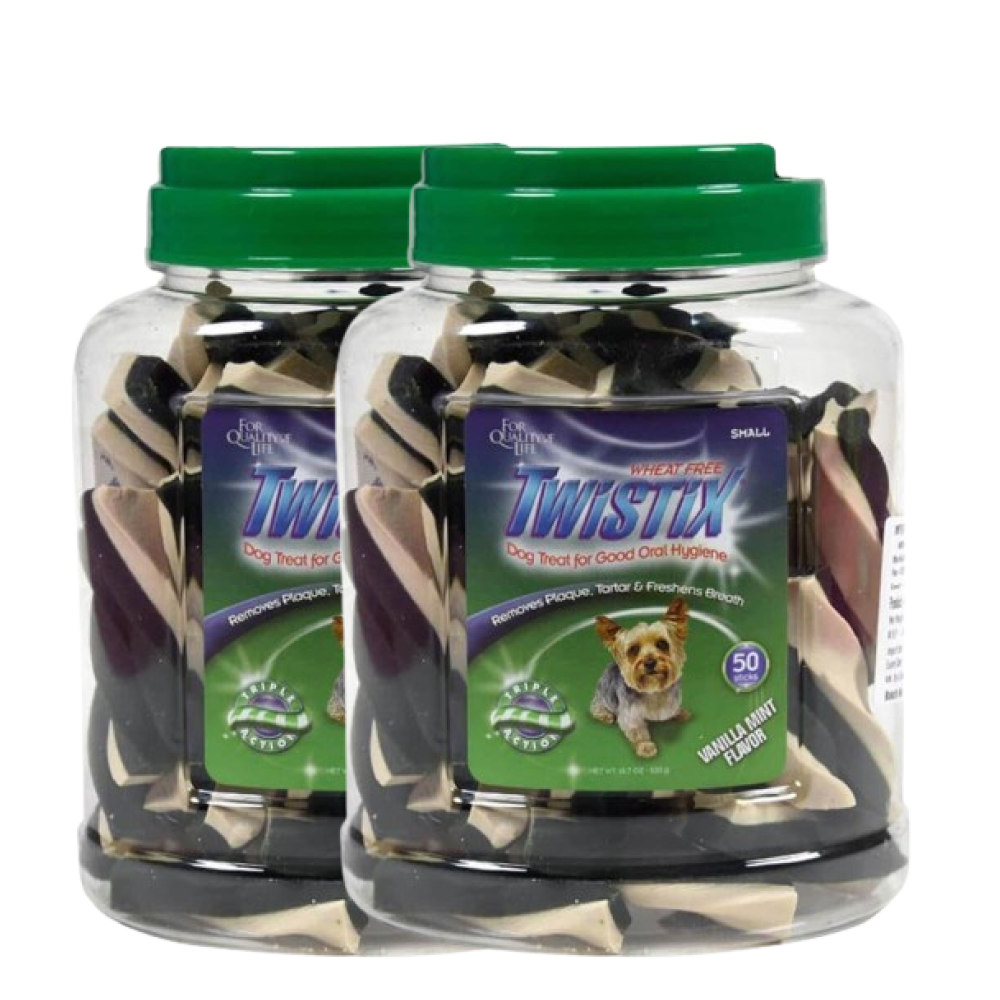 NPIC Twistix Vanilla Mint Canister Dog Treats
