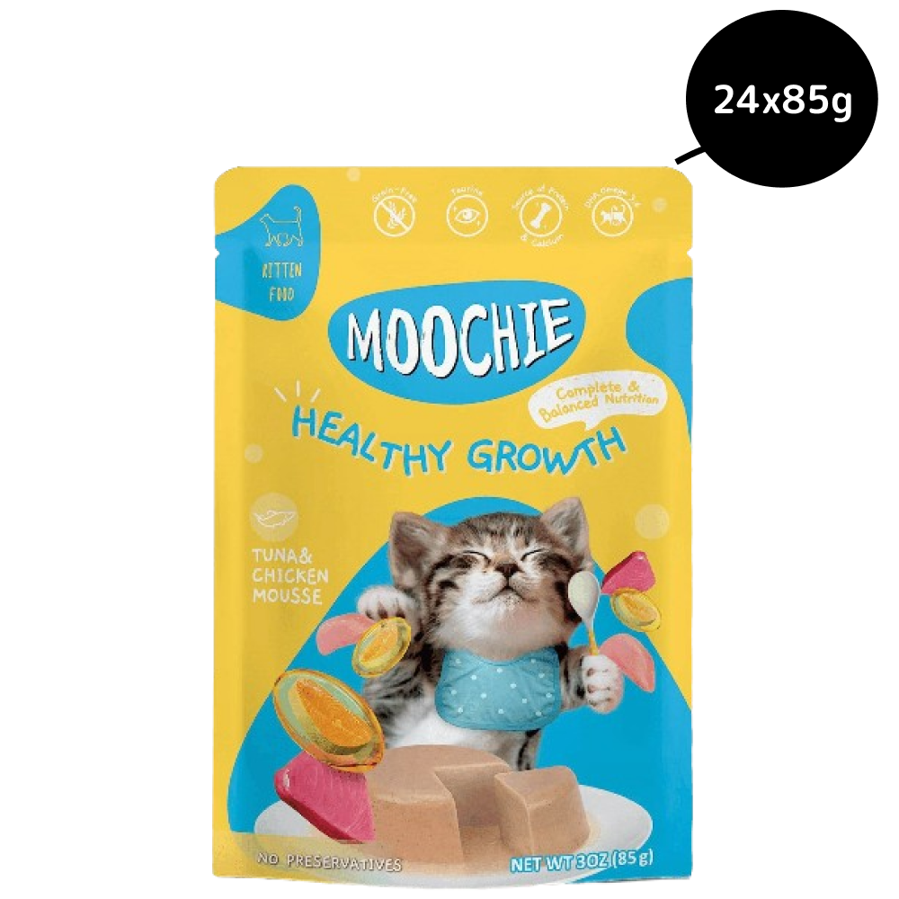 Moochie Tuna Chicken and Salmon Oil Grain Free Healthy Growth Cat Treat