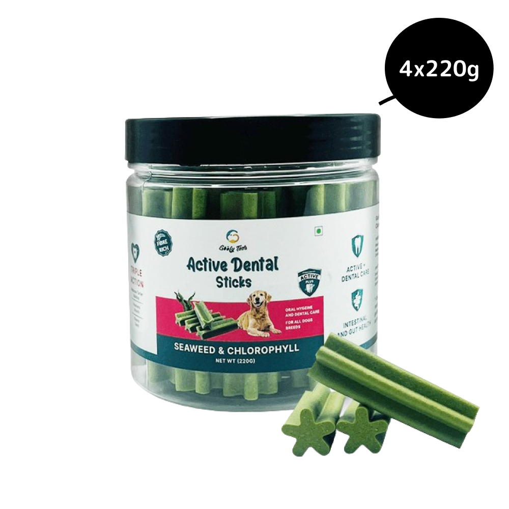 Goofy Tails Seaweed Active Dental Twists Dog Treats Dog Treats + Others Goofy Tails 4x220g