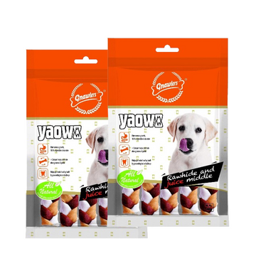 Gnawlers Yaowo Braided Dog Treats (2.5 inch)