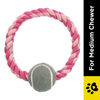 Trixie Rope Ring with Tennis Ball Toy for Dogs (Pink) | For Medium Chewers Dogs-Toys Trixie