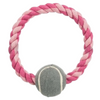 Trixie Rope Ring with Tennis Ball Toy for Dogs (Pink) | For Medium Chewers Dogs-Toys Trixie Pink