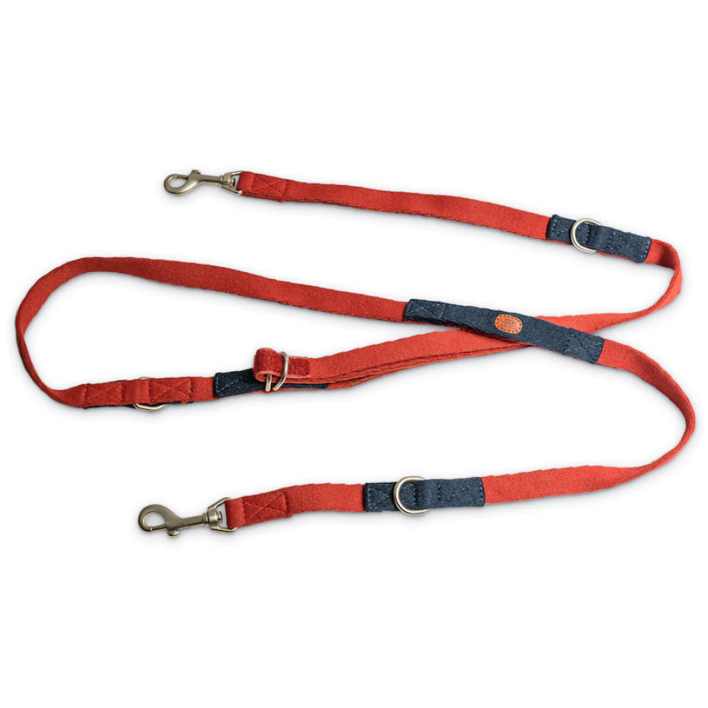 PetWale 7 in 1 Multi Function Leash for Dogs (Red/Blue)