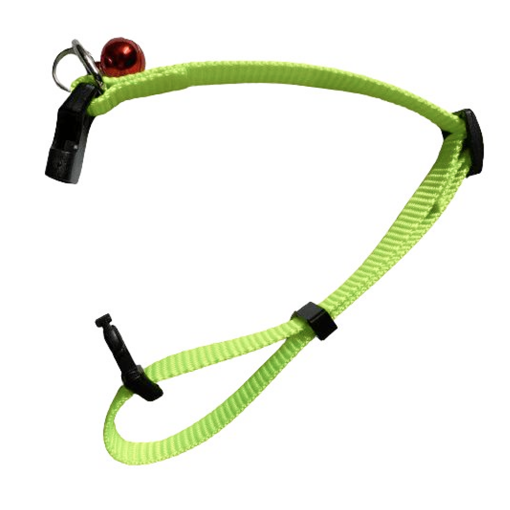 SKATRS Adjustable Collar with Bell for Cats & Kittens (Lime Green)