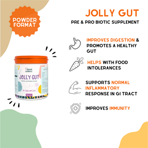 Unleash Wellness Jolly Gut Pre and Pro Biotic Supplement for Dogs and Cats