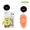 Basil Cotton Plush Cat Toy with Catnip and SKATRS Sandal Shaped Rope Chew Toy Combo for Cats Cats-Toys Exclusive Combo Pack of 2