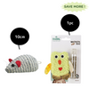 Trixie Mouse Shaped Sisal Toy and Basil Cotton Plush Cat Toy with Catnip Combo for Cats Cats-Toys Exclusive Combo Pack of 2