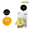 Fofos Geek Ball and Basil Cotton Plush Cat Toy with Catnip Combo for Cats Cats-Toys Exclusive Combo Pack of 2