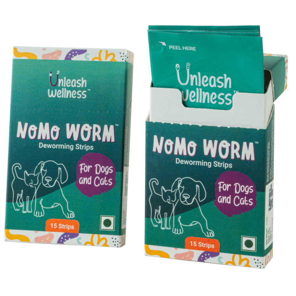 Unleash Wellness NoMo Worm Natural Deworming Strips for Dogs and Cats
