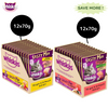 Whiskas Chicken With Tuna And Carrot in Gravy and Seafood Cocktail With Wakame Seaweed in Gravy Adult Cat Wet Food Combo Cats-Wet Food Whiskas 24x70g
