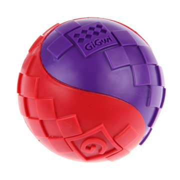 GiGwi Ball Squeaker Toy for Dogs (Red/Purple)