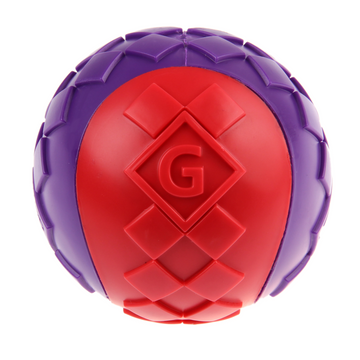 GiGwi Ball Squeaker Toy for Dogs (Red/Purple)