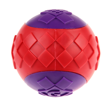 GiGwi Ball Squeaker Toy for Dogs (Red/Purple)