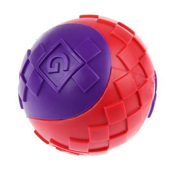 GiGwi Ball Squeaker Toy for Dogs (Red/Purple)