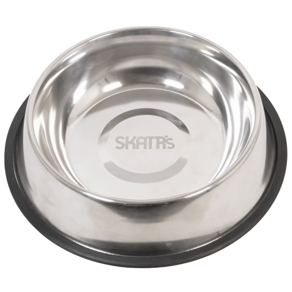 SKATRS Anti Skid Stainless Steel Bowl for Dogs and Cats (700mL)