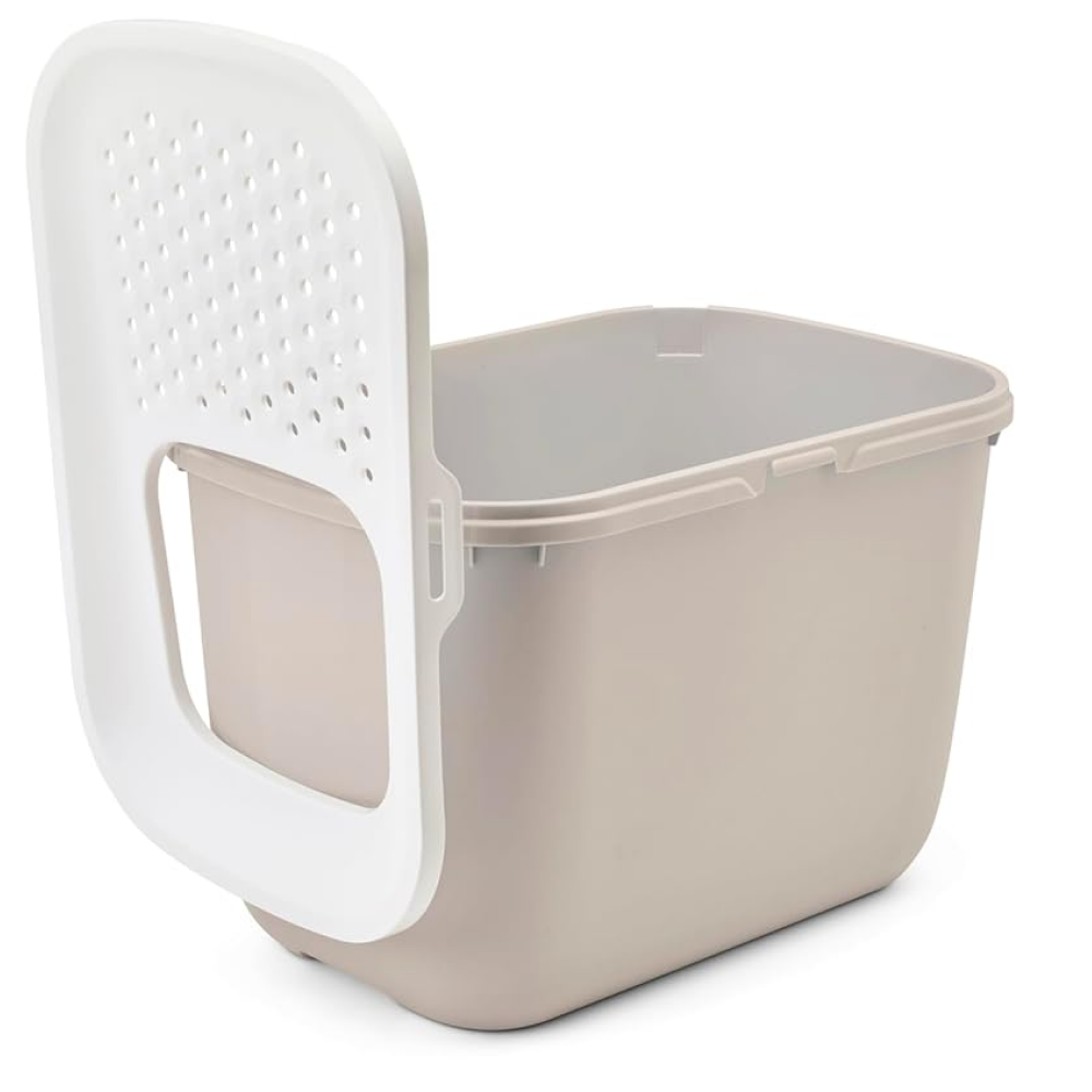 Savic Hop In Modern Litter Tray Box for Cats (Mocha) Litter Supplies Savic Dropship