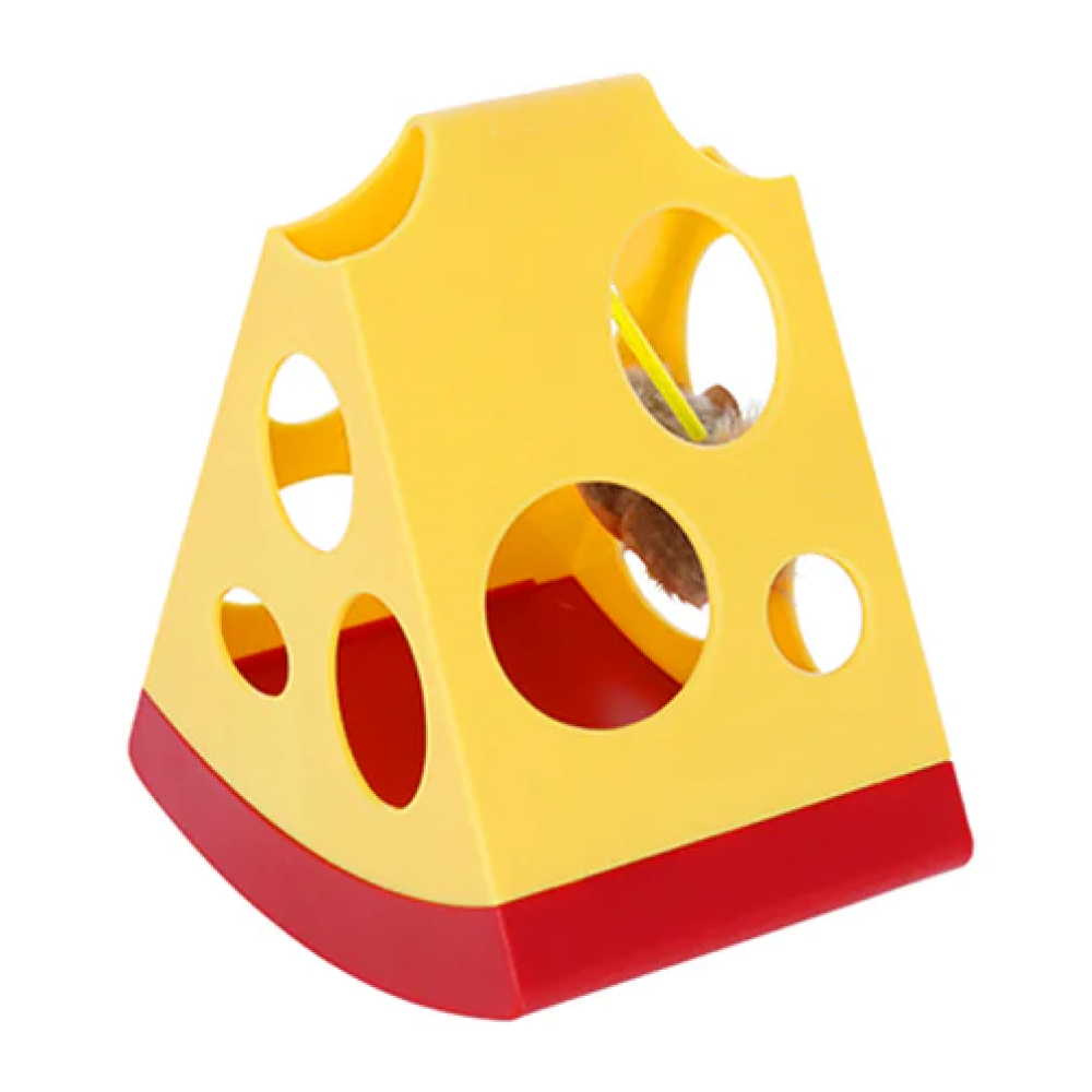 Barkbutler x Fofos Mouse In Cheese Interactive Toy for Cats (Yellow/Red) Cats-Toys Barkbutler 18.5x18x7cm