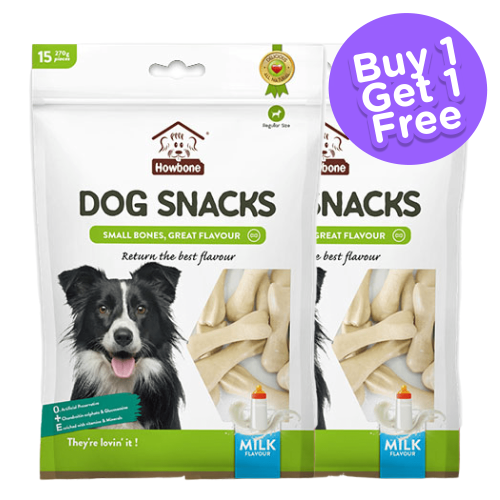 Gnawlers How Bone Milk Flavoured Dog Treats (Buy 1 Get 1) (Limited Shelf Life)