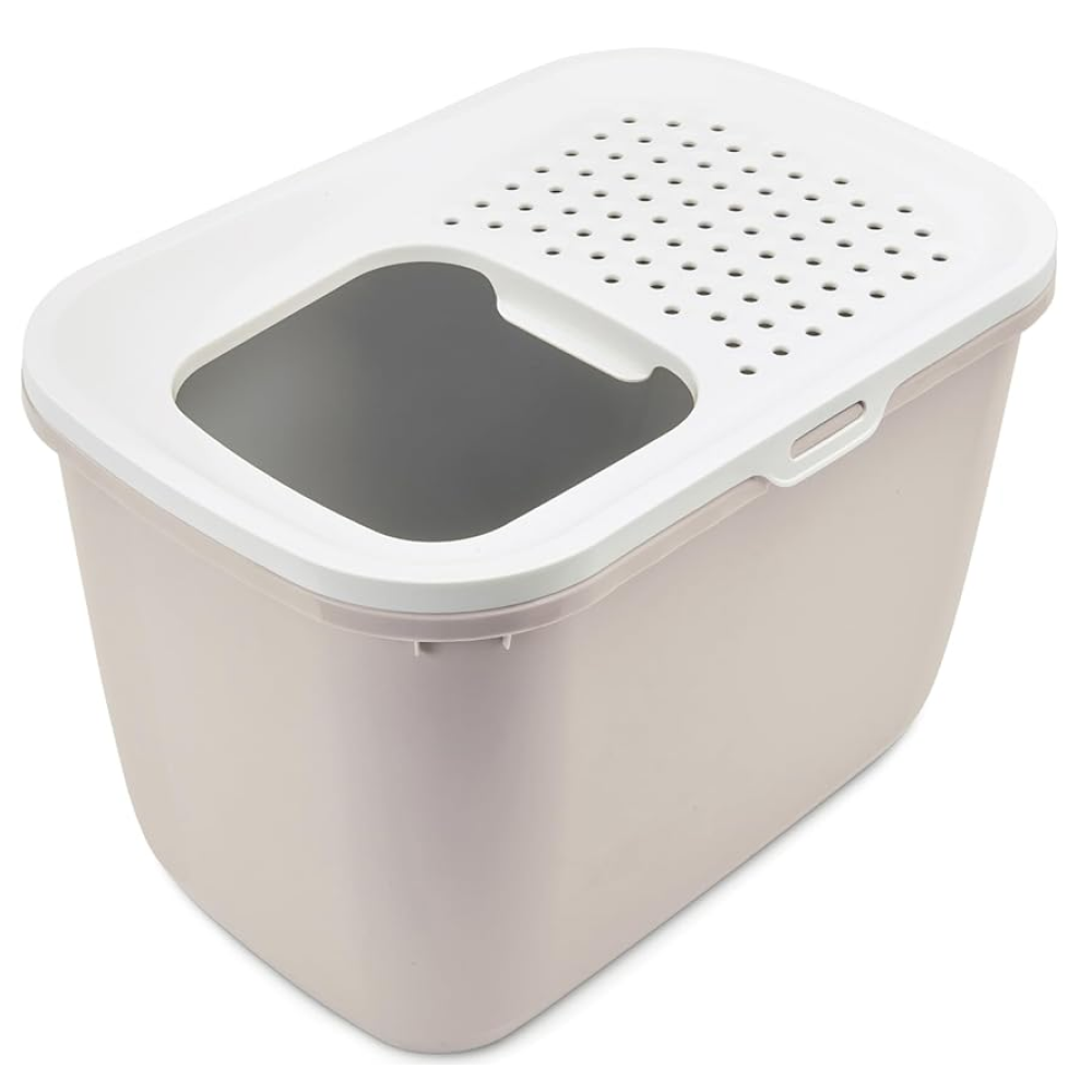 Savic Hop In Modern Litter Tray Box for Cats (Mocha) Litter Supplies Savic Dropship 23x15x15in